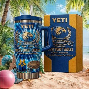 West Coast Eagles 40th Anniversary 1986 2026 AFL Official Fan Edition 40oz YETI Tumbler.jfif