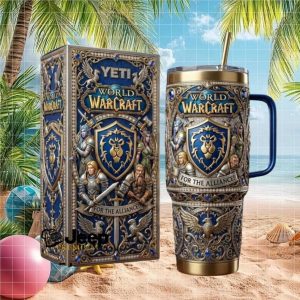 World of Warcraft For The Alliance Yeti Style 40oz Tumbler with Gift Box