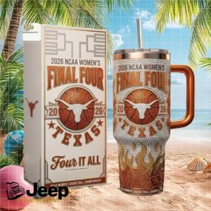 2026 NCAA Women's Final Four Texas Longhorns Basketball Rhinestone Glitz Style Stainless Steel Insulated Tumbler
