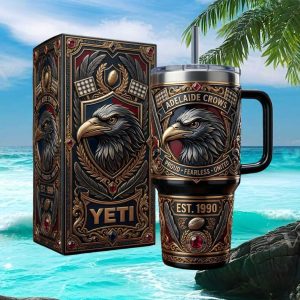 Adelaide Crows AFL Est 1990 Fearless United Vintage Fans Gift Stainless Steel Insulated Tumbler