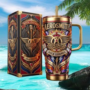 Aerosmith Rock Legends Born To Fly Farewell Tour 2024 Retro 20oz Stainless Steel Insulated Tumbler
