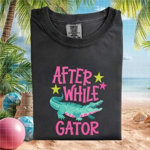 After While Gator Funny Alligator Retro Style T Shirt