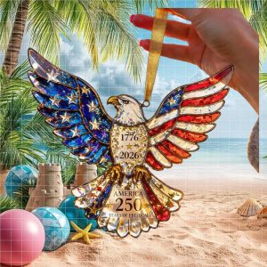 America 250 Years of Freedom Eagle Ornament 1776 2026 Patriotic Eagle Keepsake