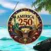 Vintage Stained Glass Style American Eagle 250 Years Custom Family Ornament Vintage Stained Glass Style American Eagle 250 Years Custom Family Ornament