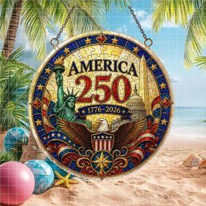 America 250th Anniversary Statue of Liberty Capitol Hill Patriotic Medallion Ornament