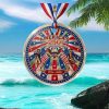 Personalized USA 250th Anniversary Ornament Custom Family Name Eagle & Statue of Liberty Decor Personalized USA 250th Anniversary Ornament Custom Family Name Eagle & Statue of Liberty Decor