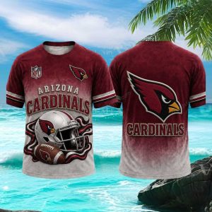 Arizona Cardinals Football Mascot Helmet Graphic Print T Shirt Shirt