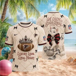 Atlanta Falcons Luxury Pearl Cat Loyal Lady T Shirt