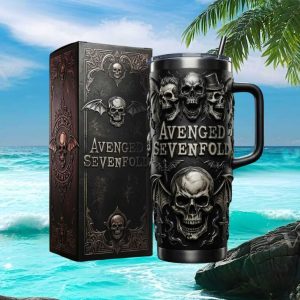 Avenged Sevenfold Deathbat Rock Metal Band 20oz Skull Vintage Gifts Stainless Steel Insulated Tumbler