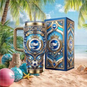 Brighton The Seagulls Wind & Sea Premier League Heritage Fan Gift Stainless Steel Insulated Tumbler