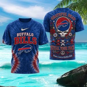 Buffalo Bills Grateful Dead Steal Your Face Tie Dye T Shirt