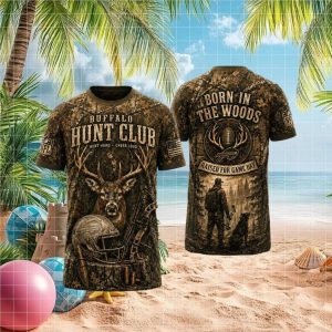 Buffalo Bills Hunt Club Deer Hunting Camo Apparel Men Fans Outdoors Sport T Shirt