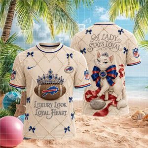 Buffalo Bills Luxury Pearl Tiara Cat Loyal Heart T shirt