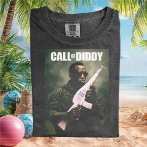 Call Of Diddy Baby Lotion Parody Gaming Style Graphic T Shirt