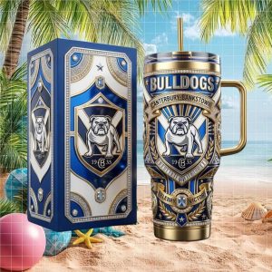 Canterbury Bankstown Bulldogs NRL Victory Edition 2026 Retro Sport Gift For Men Stainless Steel Insulated Tumbler