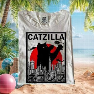Catzilla Japanese Kaiju Monster Graphic T Shirt