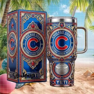 Chicago Cubs MLB National League Baseball Wrigley Field Fan Gift Stainless Steel Insulated Tumbler