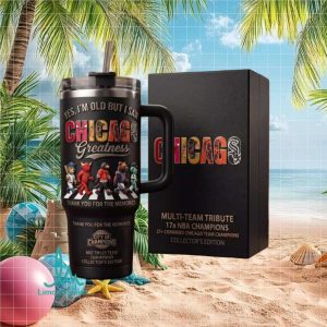 Chicago Greatness Multi Team Tribute NBA Champions 2026 Retro Fan Gift Stainless Steel Insulated Tumbler