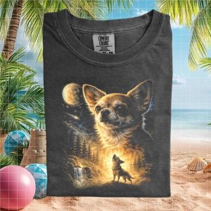 Chihuahua Three Wolf Moon Style Nature Landscape T Shirt
