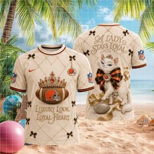 Cleveland Browns Cat Crown Luxury Look Loyal Heart T Shirt