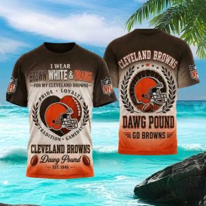 Cleveland Browns Dawg Pound Helmet Graphic Gameday T Shirt