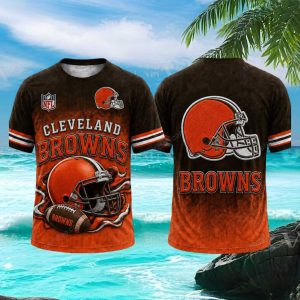 Cleveland Browns Vintage Gridiron Helmet Football Fan T Shirt