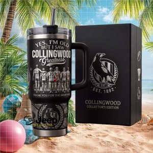 Collingwood Greatness Est 1892 AFL Legends Memories Vintage Fan Gift Stainless Steel Insulated Tumbler