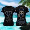 Commanders Cute Kitty Rhinestone Heart Women Football T Shirt Commanders Cute Kitty Rhinestone Heart Women Football T Shirt