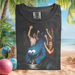 Cookie Monster Party Keg Stand Funny Meme Graphic T Shirt