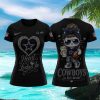 Commanders Cute Kitty Rhinestone Heart Women Football T Shirt Commanders Cute Kitty Rhinestone Heart Women Football T Shirt