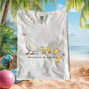 Cute Ducklings Not In A Row Funny Animal Graphic T Shirt