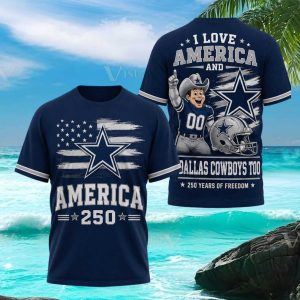 Dallas Cowboys America 250 Years Of Freedom T Shirt