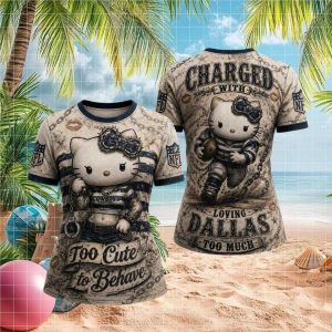 Dallas Cowboys Hello Kitty Graphic T Shirt Too Cute To Behave Cowboys Fan T Shirt Dallas Cowboys Hello Kitty Graphic T Shirt Too Cute To Behave Cowboys Fan T Shirt