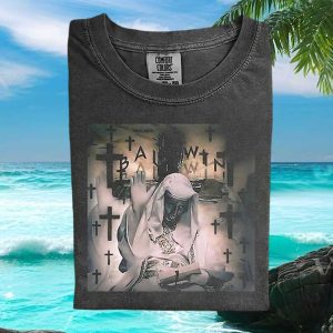 Dark Religious Art Monastic Robe Crosses Gothic Spiritual Graphic Apparel T Shirt