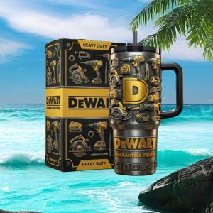 DeWalt Heavy Duty Tools Construction Worker 2026 Tradesman Gift Stainless Steel Insulated Tumbler
