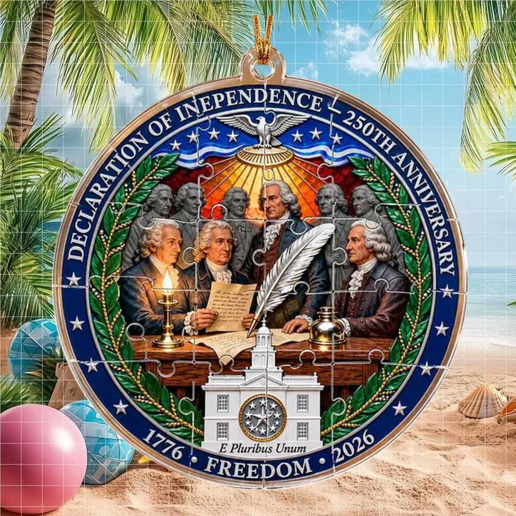 Declaration of Independence 250th Anniversary Founding Fathers July 4th Graphic Ornament Declaration of Independence 250th Anniversary Founding Fathers July 4th Graphic Ornament