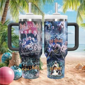Def Leppard Hysteria Tour Let's Get Rocked Band Fan Gift Stainless Steel Insulated Tumbler