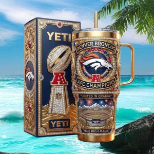 Denver Broncos AFC Champions Mile High Magic 2026 Vintage 20oz Gifts For Fans Stainless Steel Insulated Tumbler