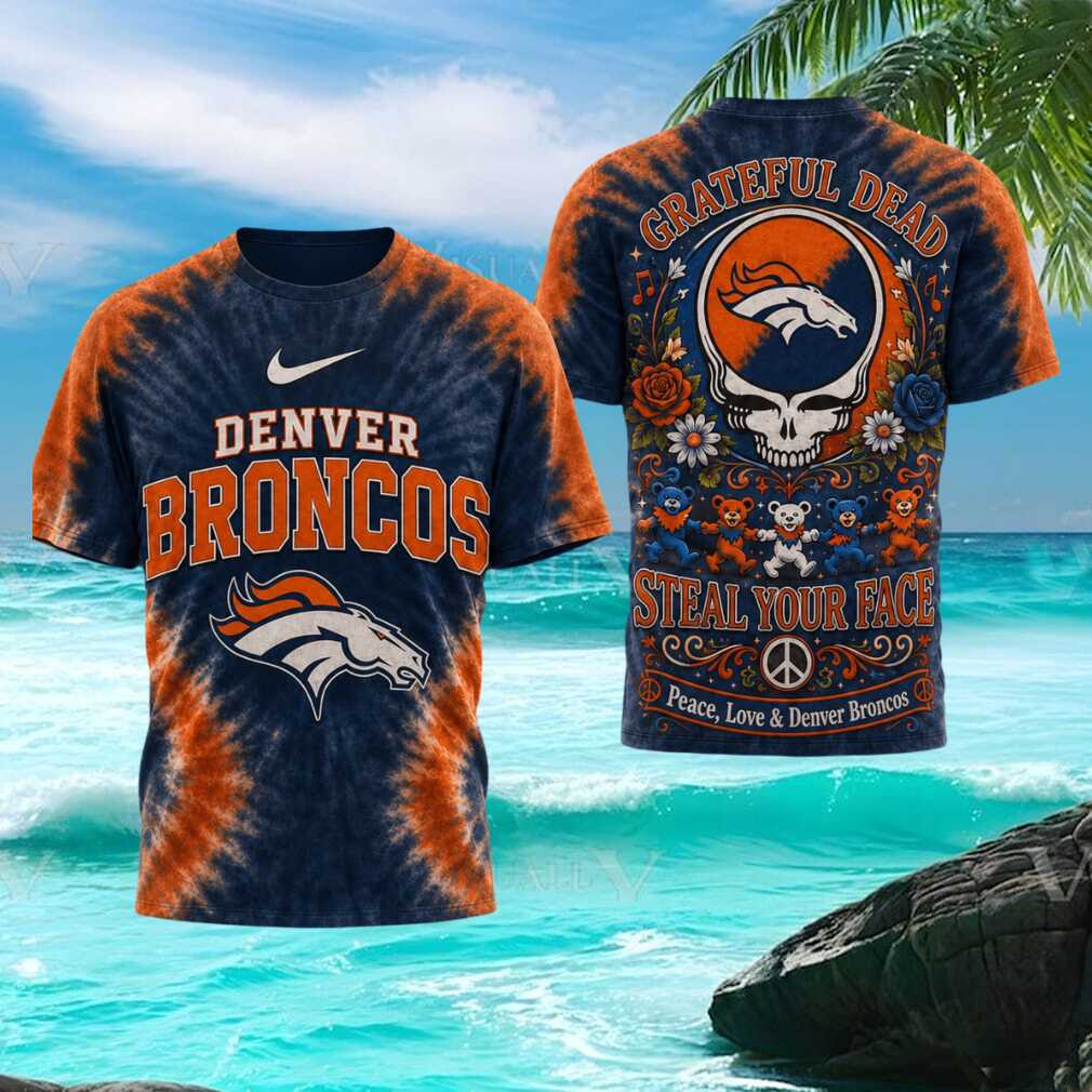 Denver Broncos Grateful Dead Steal Your Face Tie Dye T Shirt Denver Broncos Grateful Dead Steal Your Face Tie Dye T Shirt