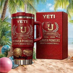 Denver Pioneers Men’s Basketball 122nd Anniversary 1904 2026 Vintage Sports Fan 40oz Stainless Steel Insulated Tumbler