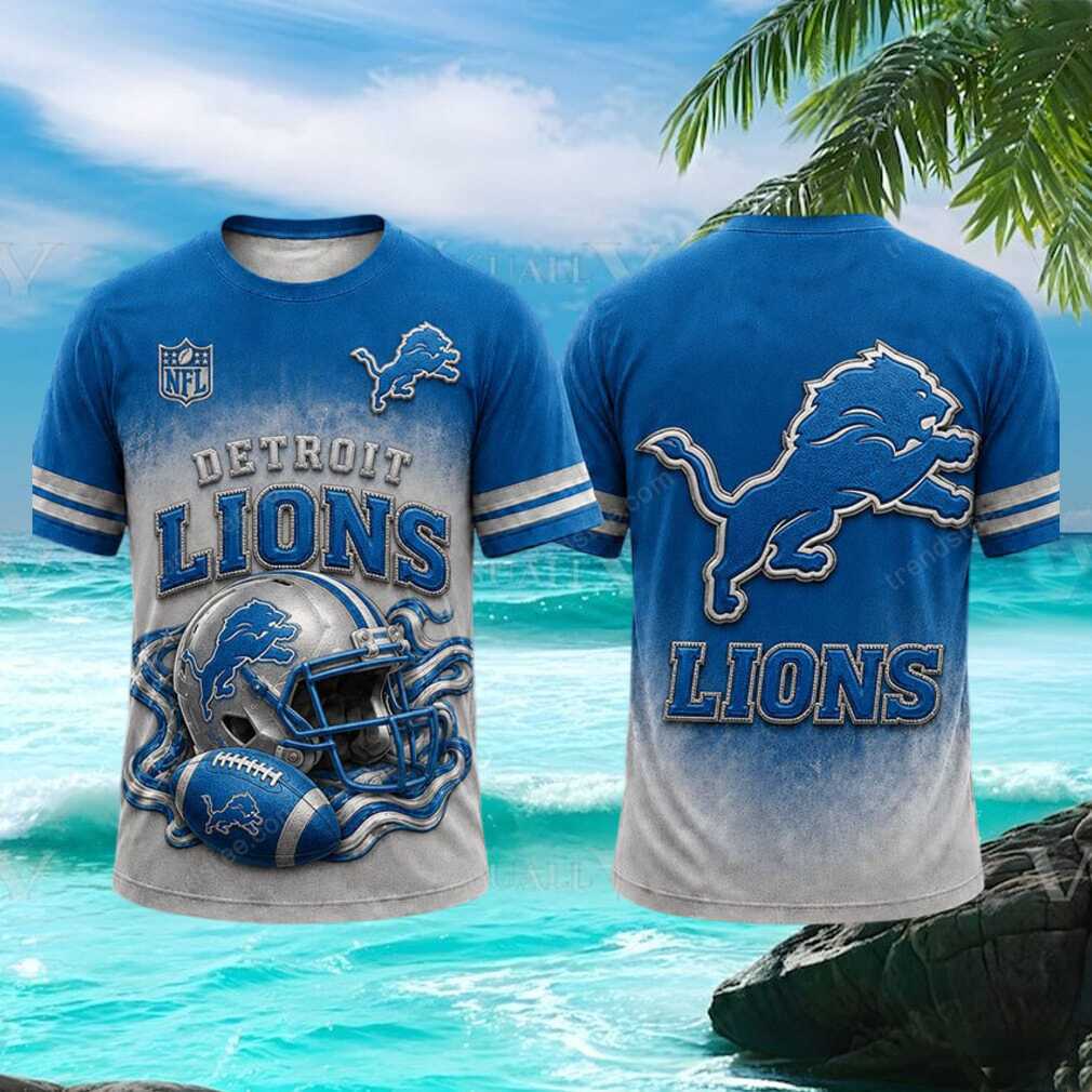 Detroit Lions Mascot Helmet Classic Blue Football Sport T Shirt Detroit Lions Mascot Helmet Classic Blue Football Sport T Shirt