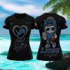 Detroit Lions Luxury Pearl Tiara Cat Loyal Heart T shirt Detroit Lions Luxury Pearl Tiara Cat Loyal Heart T shirt