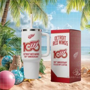 Detroit Red Wings 100th Anniversary Hockey Collector's Edition Retro NHL Sports Fan Gift Stainless Steel Insulated Tumbler