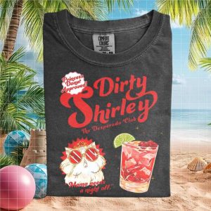 Dirty Shirley Cocktail Princess Donut Cat Funny Drinking T Shirt