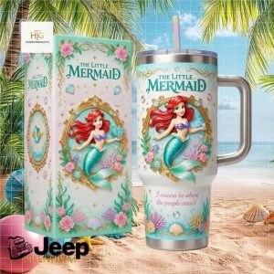 Disney The Little Mermaid Ariel Under The Sea Princess Gifts For Girls Stainless Steel Insulated Tumbler