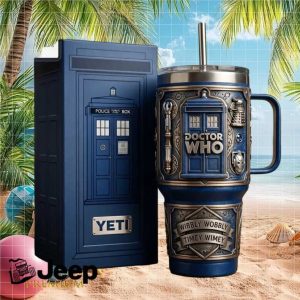 Doctor Who TARDIS Police Box Timey Wimey Sci Fi Fan Gift 40oz Stainless Steel Insulated Tumbler