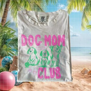 Dog Mom Club Retro Cartoon Puppy Furry Friend Gift T Shirt