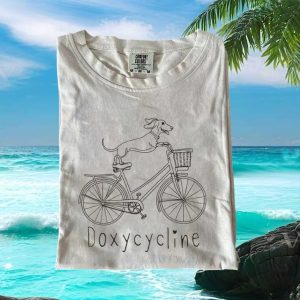 Doxycycline Dachshund Cycling Funny Dog Pun Graphic T Shirt