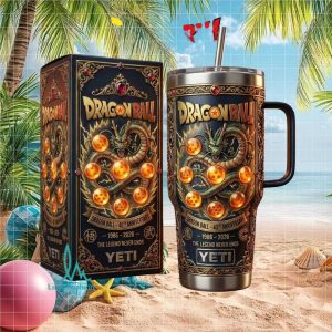Dragon Ball 40th Anniversary 1986 2026 Shenron Vintage Gifts for Anime Fans Stainless Steel Insulated Tumbler
