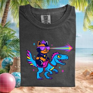 Dungeon Crawler Carl Cat Laser Vision Dinosaur Graphic T Shirt